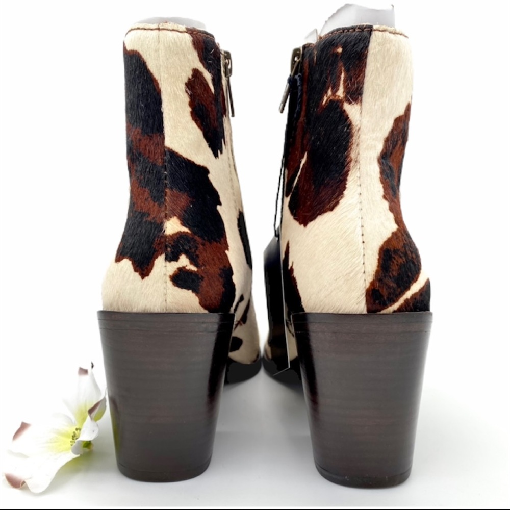 ❄️HP❄️NIB Frye Cream & Brown Calf Hair Georgia Leather Bootie, 5.5 - Picture 9 of 16